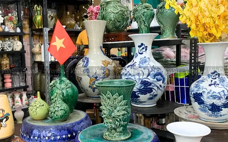 Bình gốm sứ Tài Lộc