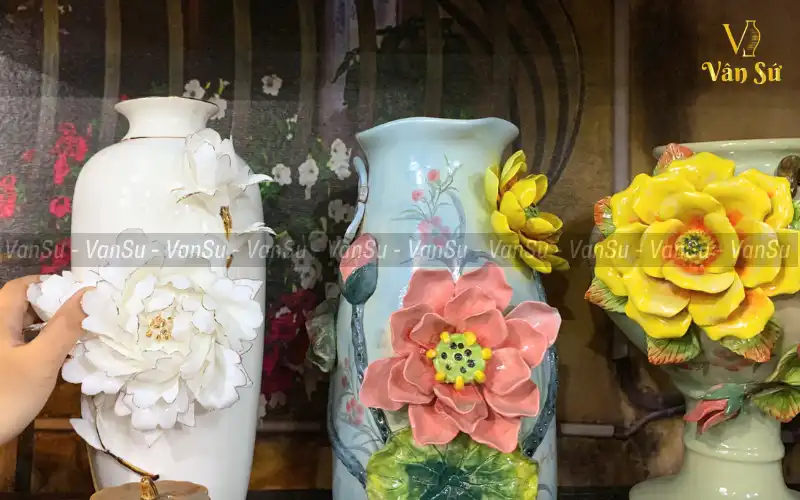 Bình sứ men giả đá