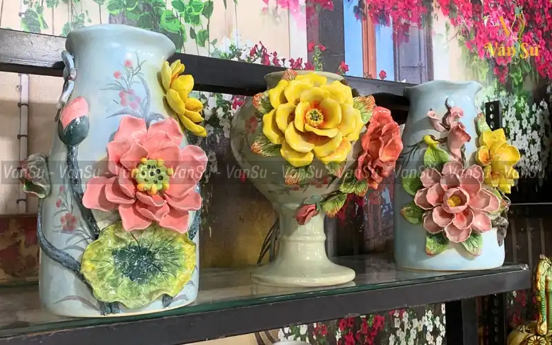 Bình hoa men giả đá cao cấp