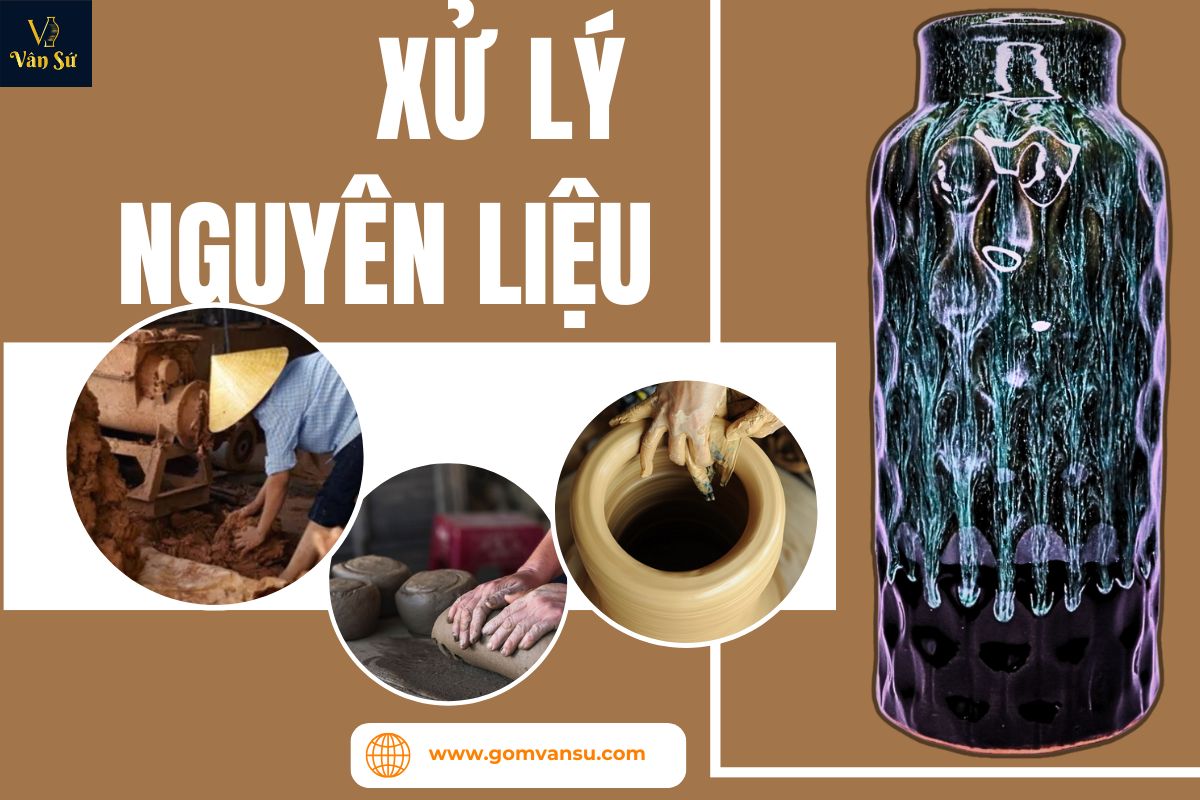 Quy trình xử lý nguyện liệu gốm