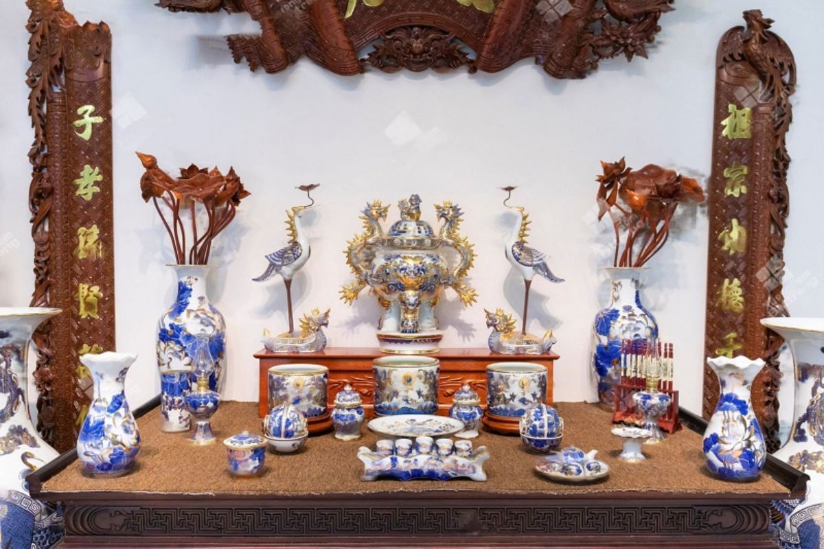 Bộ bát hương Bát Tràng